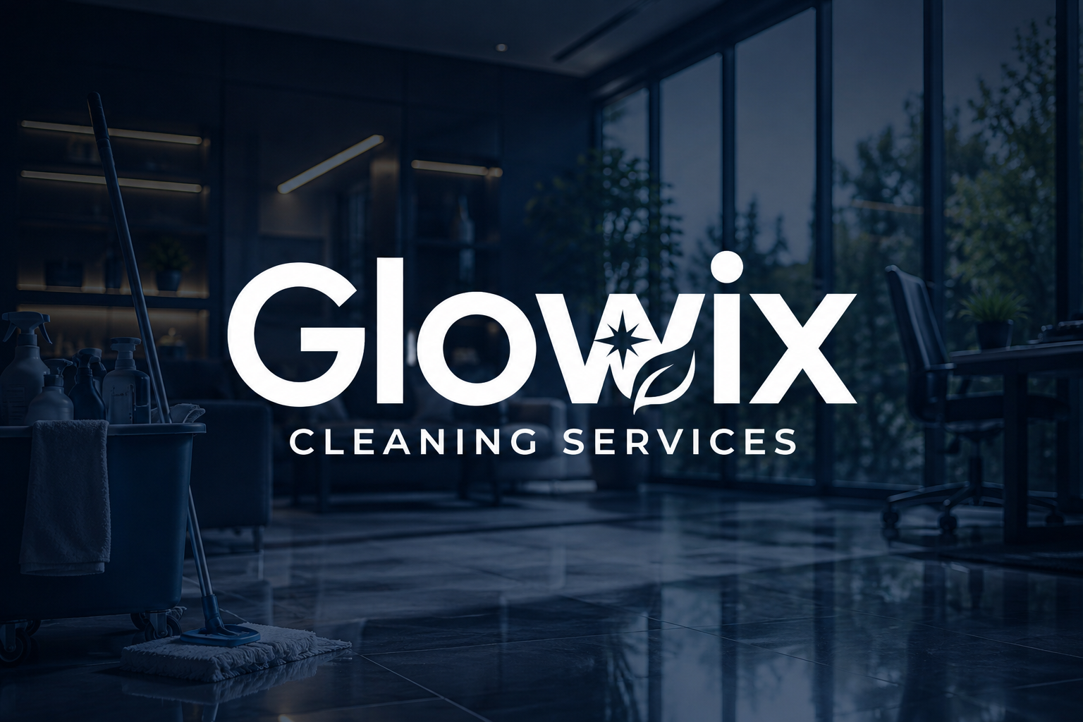 Glowix Cleaning logo design