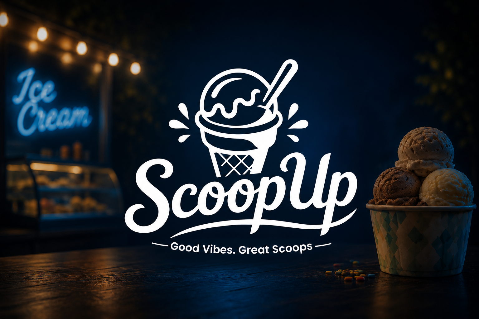 Scoopup Icecream logo design
